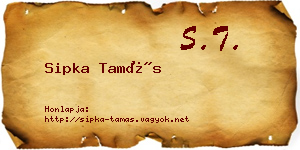 Sipka Tamás névjegykártya