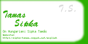 tamas sipka business card